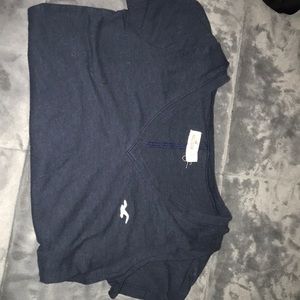 Navy VNeck Hollister Short Sleeve Tshirt Small